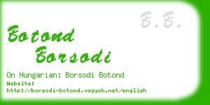 botond borsodi business card